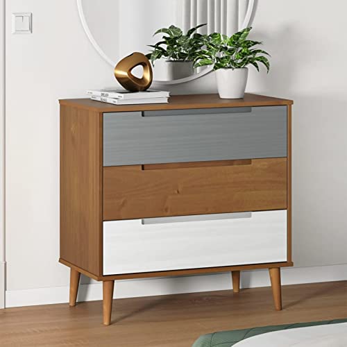 Homgoday Nachttisch, Form aus massivem Kiefernholz, braun, 80 x 40 x 80 cm, Nachttisch für Schlafzimmer, Haus, Dekoration, Design, Stil, Zimmer, Schlafzimmer, Tisch, Kommode, Möbel von Homgoday