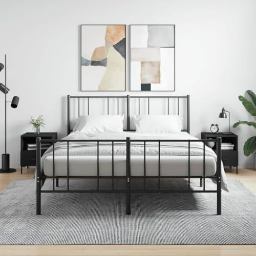 Homgoday Nachttische, 2 Stück, Holz, Schwarz, 40 x 35 x 47,5 cm, Nachttisch, für Schlafzimmer, Haus, Dekoration, Design, Stil Zimmer, Schlafzimmer, Tisch, Möbel Typ 3 von Homgoday