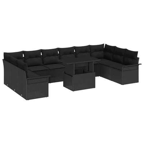 Homgoday Outdoor-Sofa-Set mit Tisch - Modernes Design, Poly-Rattan, UV-beständig | Gartenmöbel Model3348359 von Homgoday