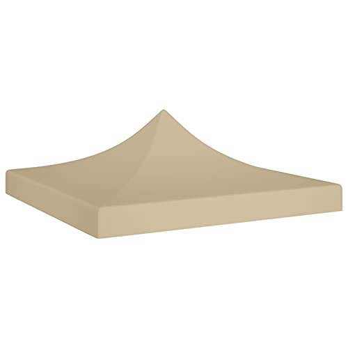 Homgoday Pavillondach für Feste, Ersatzdach für Pavillon, Oxford-Gewebe mit Spitzdach, wasserdicht und UV-Schutz, Ersatzabdeckung, Beige, 3 x 3 m Homgoday Pavillondach für Feste, Ersatzdach für Pavillon, Oxford-Gewebe mit Spitzdach, wasserdicht und UV-Schutz, Ersatzabdeckung, Beige, 3 x 3 m von Homgoday