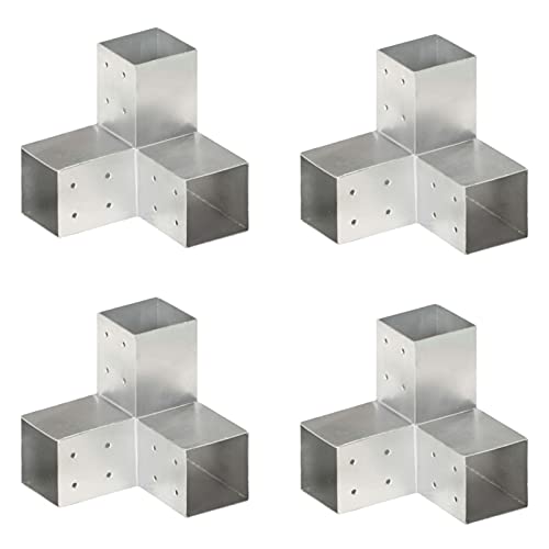 Homgoday Pfostenverbinder 4 STK. Y-Form Verzinktes Metall 81 x 81 mm Pfostenecke Pfostenverbinder Pfostenecke Holzverbinder BalkenverbinderPfostenecke Balken Verbinder von Homgoday