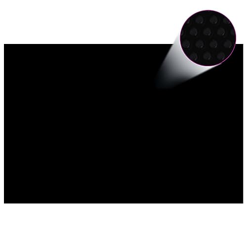 Homgoday Poolabdeckung Pool Solarplane Treibend Solarfolie Pool Abdeckplane Solar-Poolabdeckung Poolheizung Solarplane für Pool Rechteckige PE Schwarz 300x200 cm von Homgoday