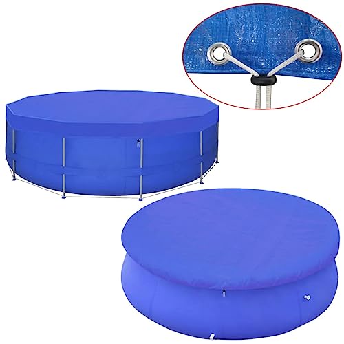Homgoday Poolabdeckung Solarpoolabdeckung Solarplane Solarabdeckung Solar Pool Abdeckplane Abdeckung Poolabdeckplane PE Rund 460 cm 90 g/m² von Homgoday