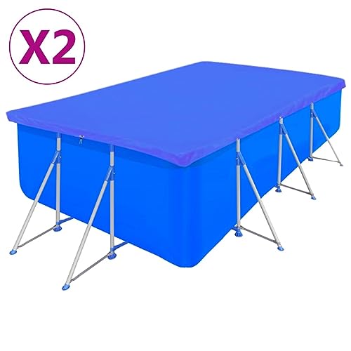Homgoday Poolabdeckungen 2 STK. PE Rechteckig 90 g/m² 540x270 cm Solarpoolabdeckung Solarplane Solarabdeckung Solar Pool Abdeckplane Abdeckung Poolabdeckplane von Homgoday