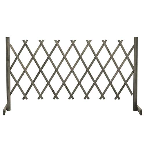 Homgoday Rankgitter für den Garten, grau, 150 x 80 cm, aus massivem Fichtenholz, Tor für den Außenbereich, Gartentor, Zauntür, Barriere für Hof, Gartentor Homgoday Rankgitter für den Garten, grau, 150 x 80 cm, aus massivem Fichtenholz, Tor für den Außenbereich, Gartentor, Zauntür, Barriere für Hof, Gartentor von Homgoday