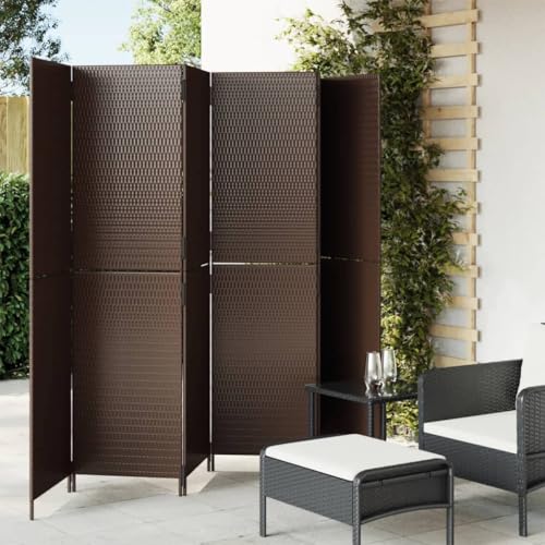 Homgoday Raumteiler mit 6 Paneelen, braun, aus Polyrattan, Möbel, Raumteiler, Raumteiler, Raumteiler, Raumteiler für den Innenbereich, Haus l Homgoday Raumteiler mit 6 Paneelen, braun, aus Polyrattan, Möbel, Raumteiler, Raumteiler, Raumteiler, Raumteiler für den Innenbereich, Haus l von Homgoday