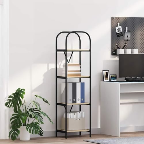 Homgoday Regal Sonoma Eiche 40 x 30 x 146 cm Holzwerkstoff Regal Model879876 von Homgoday