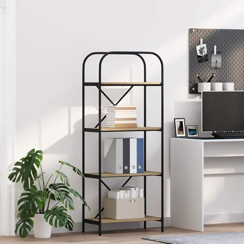 Homgoday Regal Sonoma Eiche 60 x 30 x 146 cm Holzwerkstoff Regal Model879858 von Homgoday