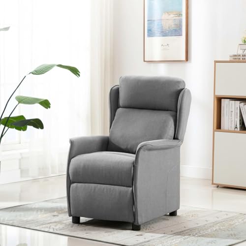 Homgoday Relaxsessel Hellgrau Stoff Entspannungsstuhl Model340152 von Homgoday