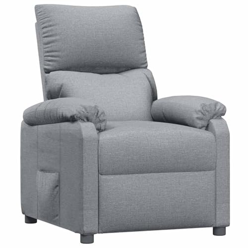 Homgoday Relaxsessel Hellgrau Stoff Entspannungsstuhl Model340177 von Homgoday