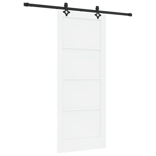 Homgoday Schiebetür mit Beschläge Set Weiß 83x202 cm Massivholz Kiefer, Innentür 'ORKDAL'Weiß 83x202x4 cm Massivholz Kiefer Sliding Door Model3333505 Homgoday Schiebetür mit Beschläge Set Weiß 83x202 cm Massivholz Kiefer, Innentür 'ORKDAL'Weiß 83x202x4 cm Massivholz Kiefer Sliding Door Model3333505 von Homgoday