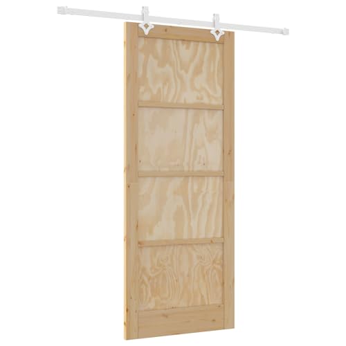 Homgoday Schiebetür mit Beschlagsatz 86x211 cm Massivholz Kiefer, Innentür 'ORKDAL'86x211x4 cm Massivholz Kiefer Sliding Door Model3333568 Homgoday Schiebetür mit Beschlagsatz 86x211 cm Massivholz Kiefer, Innentür 'ORKDAL'86x211x4 cm Massivholz Kiefer Sliding Door Model3333568 von Homgoday