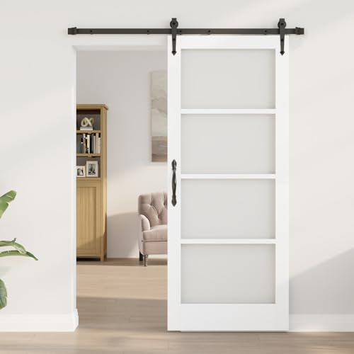 Homgoday Schiebetür mit Beschlagsatz 'ORKDAL'Weiß 83x202 cm Schiebetüren Komplettset Homgoday Schiebetür mit Beschlagsatz 'ORKDAL'Weiß 83x202 cm Schiebetüren Komplettset von Homgoday