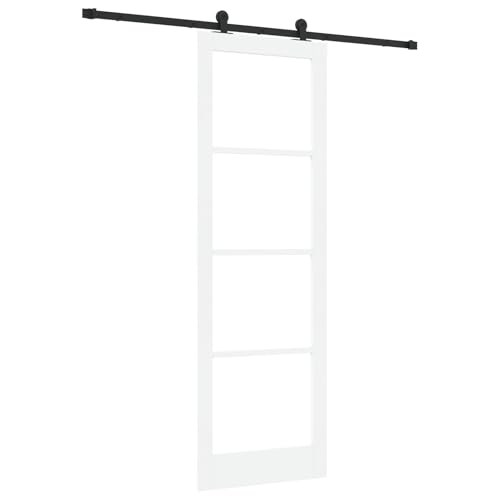 Homgoday Schiebetür mit Beschlagset 'ORKDAL'Weiße Vollholz & Glas, Innentür mit Glas 'ORKDAL'Weiß 78x232x4 cm Sliding Door Model3332024 Homgoday Schiebetür mit Beschlagset 'ORKDAL'Weiße Vollholz & Glas, Innentür mit Glas 'ORKDAL'Weiß 78x232x4 cm Sliding Door Model3332024 von Homgoday