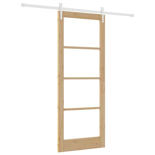 Homgoday Schiebetür mit Hardware-Set 83x211 cm Massivholz Kiefer, Innentür mit Glas "ORKDAL" 83x211x4 cm Massivholz Kiefer Sliding Door Model3332419 Homgoday Schiebetür mit Hardware-Set 83x211 cm Massivholz Kiefer, Innentür mit Glas "ORKDAL" 83x211x4 cm Massivholz Kiefer Sliding Door Model3332419 von Homgoday