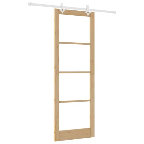 Homgoday Schiebetür mit Hardware-Set 83x232 cm Massivholz Kiefer, Innentür mit Glas 'ORKDAL'83x232x4 cm Massivholz Kiefer Sliding Door Model3332225 Homgoday Schiebetür mit Hardware-Set 83x232 cm Massivholz Kiefer, Innentür mit Glas 'ORKDAL'83x232x4 cm Massivholz Kiefer Sliding Door Model3332225 von Homgoday