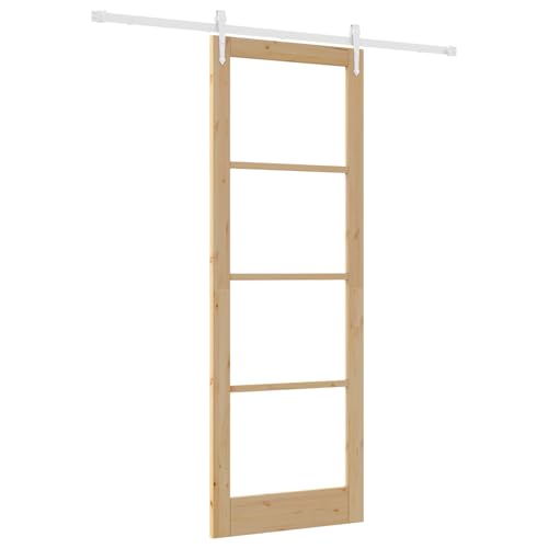 Homgoday Schiebetür mit Hardware Set 83x232 cm aus massivem Kiefernholz, Innentür mit Glas 'ORKDAL'83x232x4 cm aus massivem Kiefernholz Sliding Door Model3332421 Homgoday Schiebetür mit Hardware Set 83x232 cm aus massivem Kiefernholz, Innentür mit Glas 'ORKDAL'83x232x4 cm aus massivem Kiefernholz Sliding Door Model3332421 von Homgoday