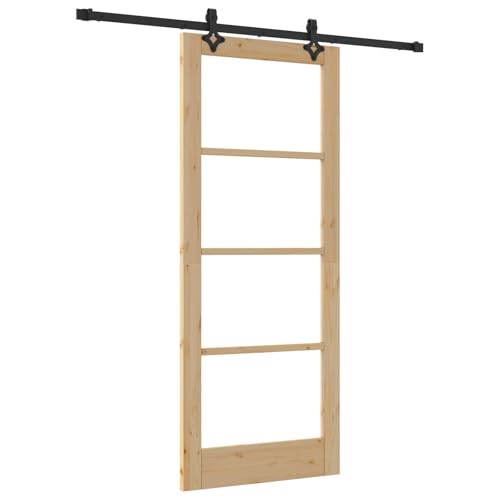 Homgoday Schiebetür mit Hardware Set "ORKDAL" Massivholz & Glas, Innentür mit Glas "ORKDAL" 83x202x4 cm Massivholz Kiefer Sliding Door Model3332165 Homgoday Schiebetür mit Hardware Set "ORKDAL" Massivholz & Glas, Innentür mit Glas "ORKDAL" 83x202x4 cm Massivholz Kiefer Sliding Door Model3332165 von Homgoday