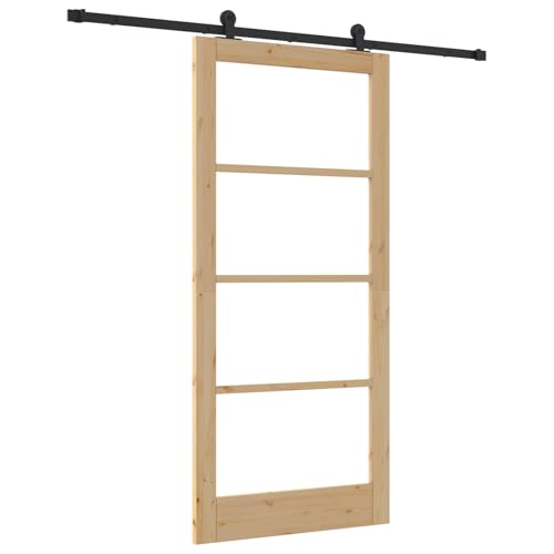 Homgoday Schiebetür mit Hardware-Set 'ORKDAL'Massivholz & Glas, Innentür mit Glas 'ORKDAL'93x202x4 cm Massivholz Kiefer Sliding Door Model3332035 Homgoday Schiebetür mit Hardware-Set 'ORKDAL'Massivholz & Glas, Innentür mit Glas 'ORKDAL'93x202x4 cm Massivholz Kiefer Sliding Door Model3332035 von Homgoday