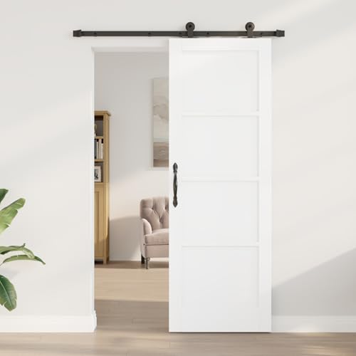 Homgoday Schiebetür mit Hardware-Set 'ORKDAL'Weiße Massivholz-Kiefer Schiebetüren Komplettset Homgoday Schiebetür mit Hardware-Set 'ORKDAL'Weiße Massivholz-Kiefer Schiebetüren Komplettset von Homgoday