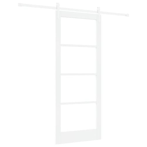 Homgoday Schiebetür mit Hardware Set Weiß 83 x 202 cm Massivholz Kiefer, Innentür mit Glas 'ORKDAL'Weiß 83 x 202 x 4 cm Sliding Door Model3332418 Homgoday Schiebetür mit Hardware Set Weiß 83 x 202 cm Massivholz Kiefer, Innentür mit Glas 'ORKDAL'Weiß 83 x 202 x 4 cm Sliding Door Model3332418 von Homgoday
