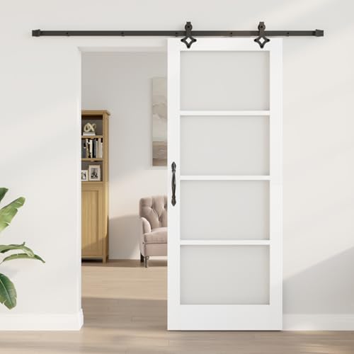Homgoday Schiebetür mit Hardware-Set Weiß 83x211 cm Massivholz Kiefer Schiebetüren Komplettset Homgoday Schiebetür mit Hardware-Set Weiß 83x211 cm Massivholz Kiefer Schiebetüren Komplettset von Homgoday