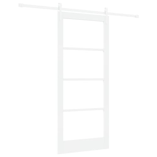 Homgoday Schiebetür mit Hardware Set Weiß 86x198.5 cm Massivholz Kiefer, Innentür mit Glas 'ORKDAL'Weiß 86x198.5x4 cm Sliding Door Model3332424 Homgoday Schiebetür mit Hardware Set Weiß 86x198.5 cm Massivholz Kiefer, Innentür mit Glas 'ORKDAL'Weiß 86x198.5x4 cm Sliding Door Model3332424 von Homgoday