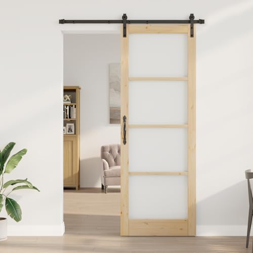 Homgoday Schiebetür mit Montagezubehör 'ORKDAL'83x232 cm Schiebetüren Komplettset Homgoday Schiebetür mit Montagezubehör 'ORKDAL'83x232 cm Schiebetüren Komplettset von Homgoday