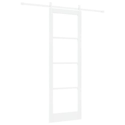 Homgoday Schiebetür mit Zubehör Set Weiß 78x232 cm Massivholz Kiefer, Innentür mit Glas 'ORKDAL'Weiß 78x232x4 cm Sliding Door Model3332416 Homgoday Schiebetür mit Zubehör Set Weiß 78x232 cm Massivholz Kiefer, Innentür mit Glas 'ORKDAL'Weiß 78x232x4 cm Sliding Door Model3332416 von Homgoday