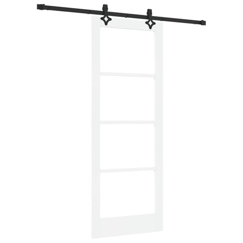 Homgoday Schiebetür mit Zubehörset 'ORKDAL'Weiß Massivholz & Glas, Innentür mit Glas 'ORKDAL'Weiß 78x202x4 cm Sliding Door Model3332160 Homgoday Schiebetür mit Zubehörset 'ORKDAL'Weiß Massivholz & Glas, Innentür mit Glas 'ORKDAL'Weiß 78x202x4 cm Sliding Door Model3332160 von Homgoday