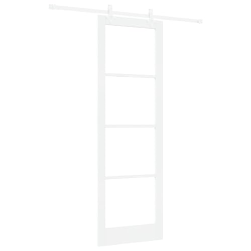 Homgoday Schiebetür mit Zubehörset Weiß 78x232 cm aus massivem Kiefernholz, Innentür mit Glas 'ORKDAL'Weiß 78x232x4 cm Sliding Door Model3332220 Homgoday Schiebetür mit Zubehörset Weiß 78x232 cm aus massivem Kiefernholz, Innentür mit Glas 'ORKDAL'Weiß 78x232x4 cm Sliding Door Model3332220 von Homgoday