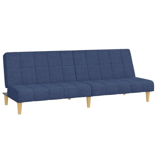 Homgoday Schlafsofa 2-Sitzer Blau Stoff Sofa Bed Model375830 von Homgoday