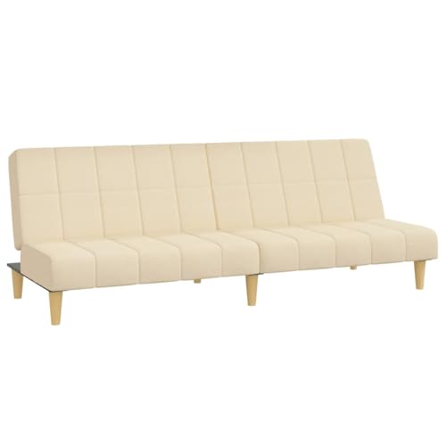 Homgoday Schlafsofa 2-Sitzer Creme Stoff Sofa Bed Model375829 von Homgoday