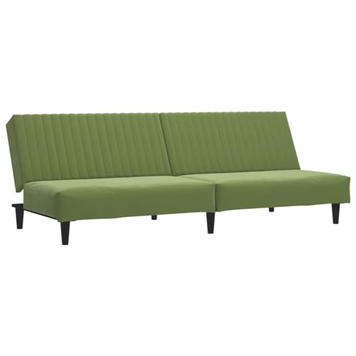 Homgoday Schlafsofa 2-Sitzer Hellgrün Samt Sofa Bed Model375929 von Homgoday
