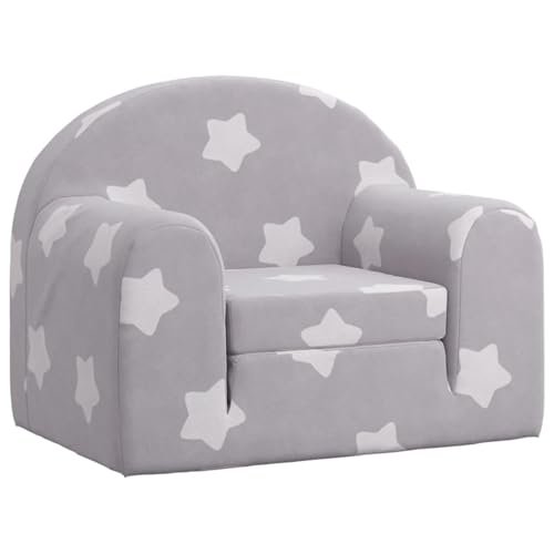 Homgoday Schlafsofa für Kinder Hellgrau Sterne Weich Plüsch Sofa Bed Model357016 von Homgoday