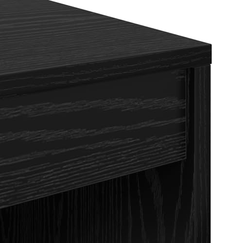 Homgoday Schreibtisch Eichenholz-Schwarz Spanplatte 60 x 50 x 76 cm Bürotisch Model869411 von Homgoday