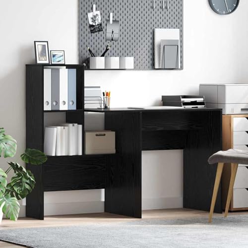 Homgoday Schreibtisch Schwarze Eiche 131,5 x 50 x 106,5 cm Holzwerkstoff Schreibtisch Model869299 Homgoday Schreibtisch Schwarze Eiche 131,5 x 50 x 106,5 cm Holzwerkstoff Schreibtisch Model869299 von Homgoday