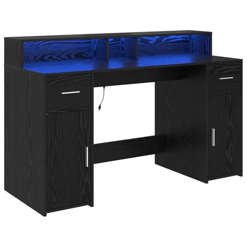 Homgoday Schreibtisch Schwarze Eiche 140x55x91 cm Holzwerkstoff Bürotisch Model3365612 Homgoday Schreibtisch Schwarze Eiche 140x55x91 cm Holzwerkstoff Bürotisch Model3365612 von Homgoday