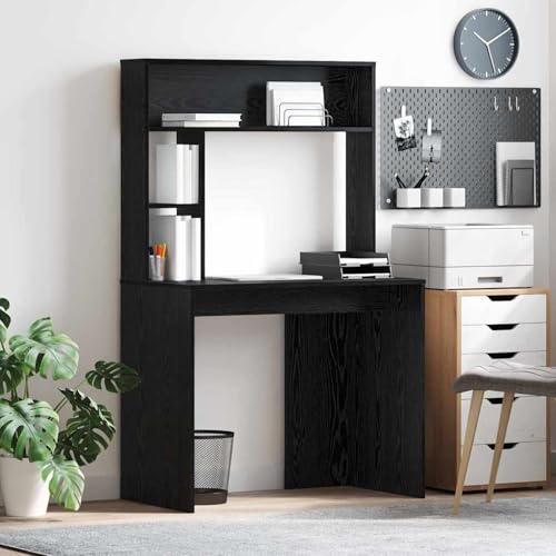 Homgoday Schreibtisch Schwarze Eiche 91 x 50 x 149 cm Holzwerkstoff Schreibtisch Model869259 von Homgoday