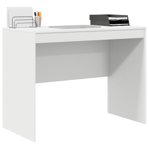 Homgoday Schreibtisch Weiß Spanplatte 100 x 50 x 76 cm Stauraum Bürotisch Model869442 Homgoday Schreibtisch Weiß Spanplatte 100 x 50 x 76 cm Stauraum Bürotisch Model869442 von Homgoday