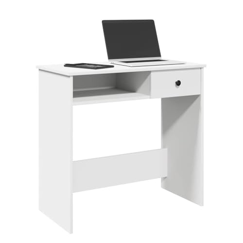 Homgoday Schreibtisch aus Sperrholz, weiß, 80 x 40 x 75 cm von Homgoday