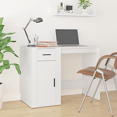Homgoday Schreibtisch mit 1 Schublade und 1 Schrank Bürotisch Computertisch Arbeitstisch Büroschreibtisch für Arbeitszimmer Büro Wohnzimmer Weiß 100x49x75 cm Holzwerkstoff Homgoday Schreibtisch mit 1 Schublade und 1 Schrank Bürotisch Computertisch Arbeitstisch Büroschreibtisch für Arbeitszimmer Büro Wohnzimmer Weiß 100x49x75 cm Holzwerkstoff von Homgoday
