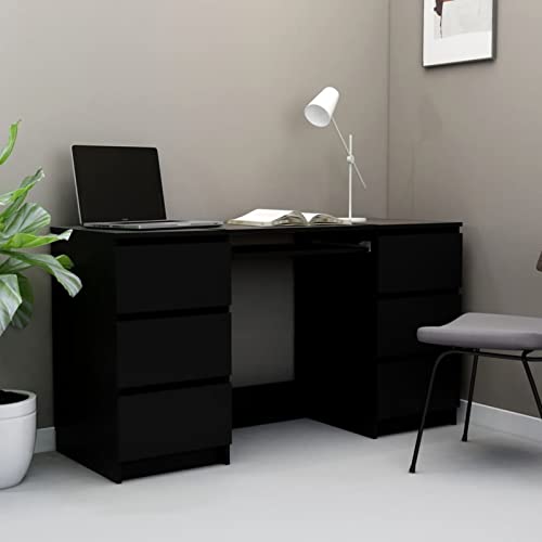 Homgoday Schreibtisch mit 6 Schubladen Bürotisch Computertisch Schülerschreibtisch Büroschreibtisch Arbeitstisch Kinderschreibtisch Schwarz 140x50x77 cm Holzwerkstoff Homgoday Schreibtisch mit 6 Schubladen Bürotisch Computertisch Schülerschreibtisch Büroschreibtisch Arbeitstisch Kinderschreibtisch Schwarz 140x50x77 cm Holzwerkstoff von Homgoday