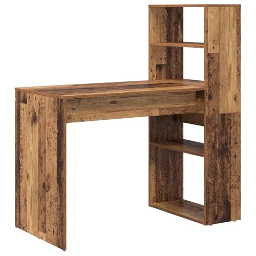 Homgoday Schreibtisch mit Stauraum Alter Holz 113x54x120 cm Spanplatte Bürotisch Model869280 Homgoday Schreibtisch mit Stauraum Alter Holz 113x54x120 cm Spanplatte Bürotisch Model869280 von Homgoday