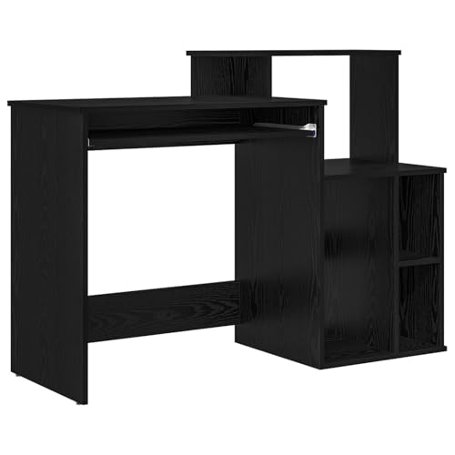Homgoday Schreibtisch mit Stauraum Schwarze Eiche 120,5x44x88,5 cm Holzwerkstoff Bürotisch Model869475 Homgoday Schreibtisch mit Stauraum Schwarze Eiche 120,5x44x88,5 cm Holzwerkstoff Bürotisch Model869475 von Homgoday
