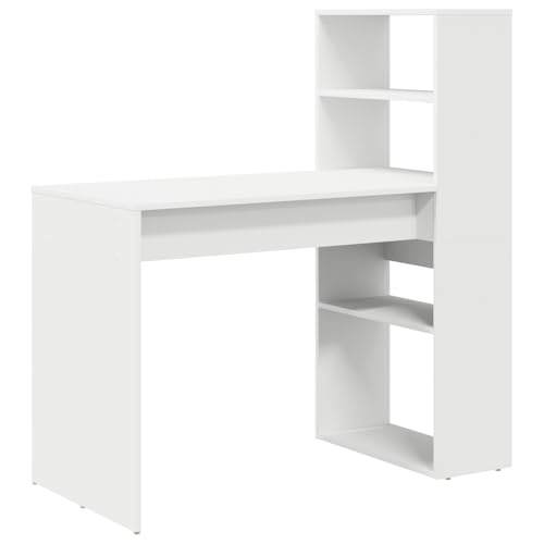 Homgoday Schreibtisch mit Stauraum Weiß 113x54x120 cm Holzwerkstoff Bürotisch Model869274 Homgoday Schreibtisch mit Stauraum Weiß 113x54x120 cm Holzwerkstoff Bürotisch Model869274 von Homgoday