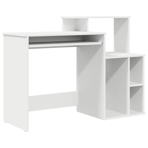 Homgoday Schreibtisch mit Stauraum Weiß 120.5x44x88.5 cm Holzwerkstoff Bürotisch Model869474 Homgoday Schreibtisch mit Stauraum Weiß 120.5x44x88.5 cm Holzwerkstoff Bürotisch Model869474 von Homgoday