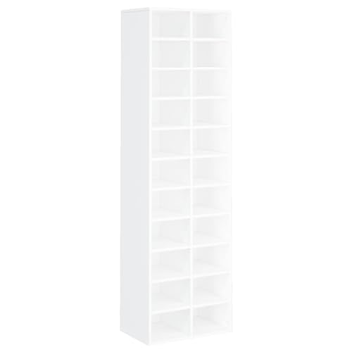 Homgoday Schuhschrank Wei? 54x34x183 cm Holzwerkstoff Shoes Cabinet Model800369 von Homgoday