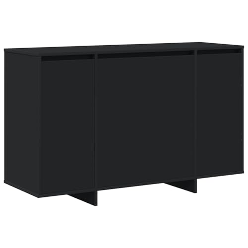 Homgoday Schwarzes Sideboard Schwarz Hochwertiger Holzwerkstoff Aufbewahrungsschrank Model3333897 von Homgoday