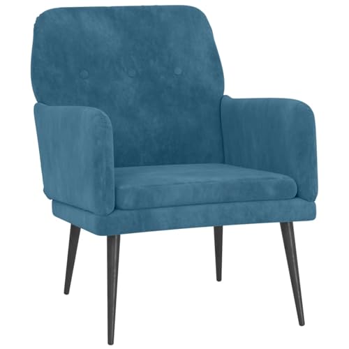 Homgoday Sessel Blau 62x79x79 cm Samt Sessel Model351413 Homgoday Sessel Blau 62x79x79 cm Samt Sessel Model351413 von Homgoday